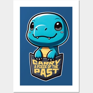 Carry A Piece Of The Past - Little Dino In The Pocket Posters and Art